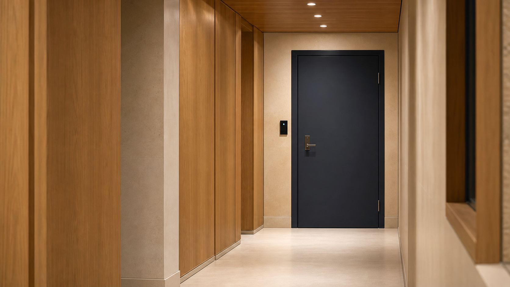 Warm, secure storage facility corridor